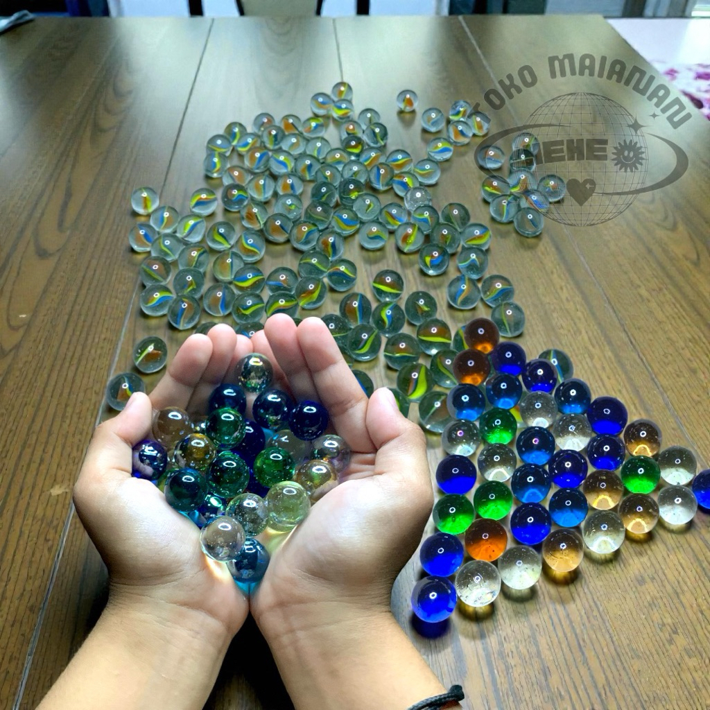 100 Pcs Kelereng Gundu Metalik || Kelereng Kaleci Belimbing || Isi 100 Mainan Tradisional Kelereng G