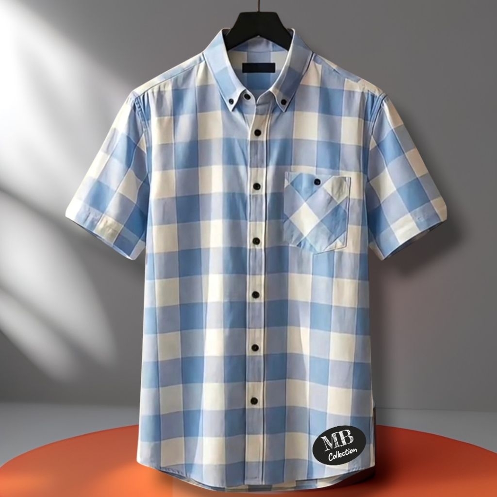 KEMEJA PRIA DEWASA LENGAN PENDEK KEMEJA PRIA REGULERFIT M XXXL