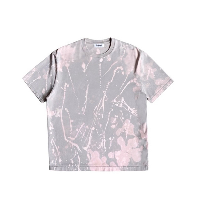Zavanas heavyweight cotton splatter dyed ss tee multi kaos lengan pendek