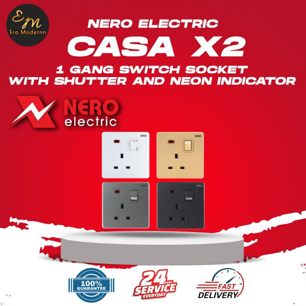 Stopkontak AC NERO CASA X21311VD Putih Grey Gold M.black