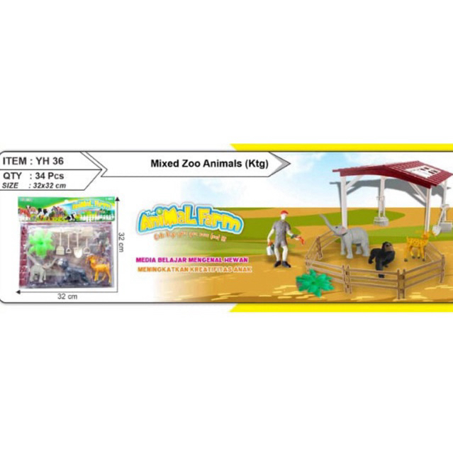 MAINAN MINIATUR HEWAN TERNAK KANDANG PETERNAKAN AYAM KELINCI KAMBING SAPI DOMBA ANIMALS FARM ROLE PL