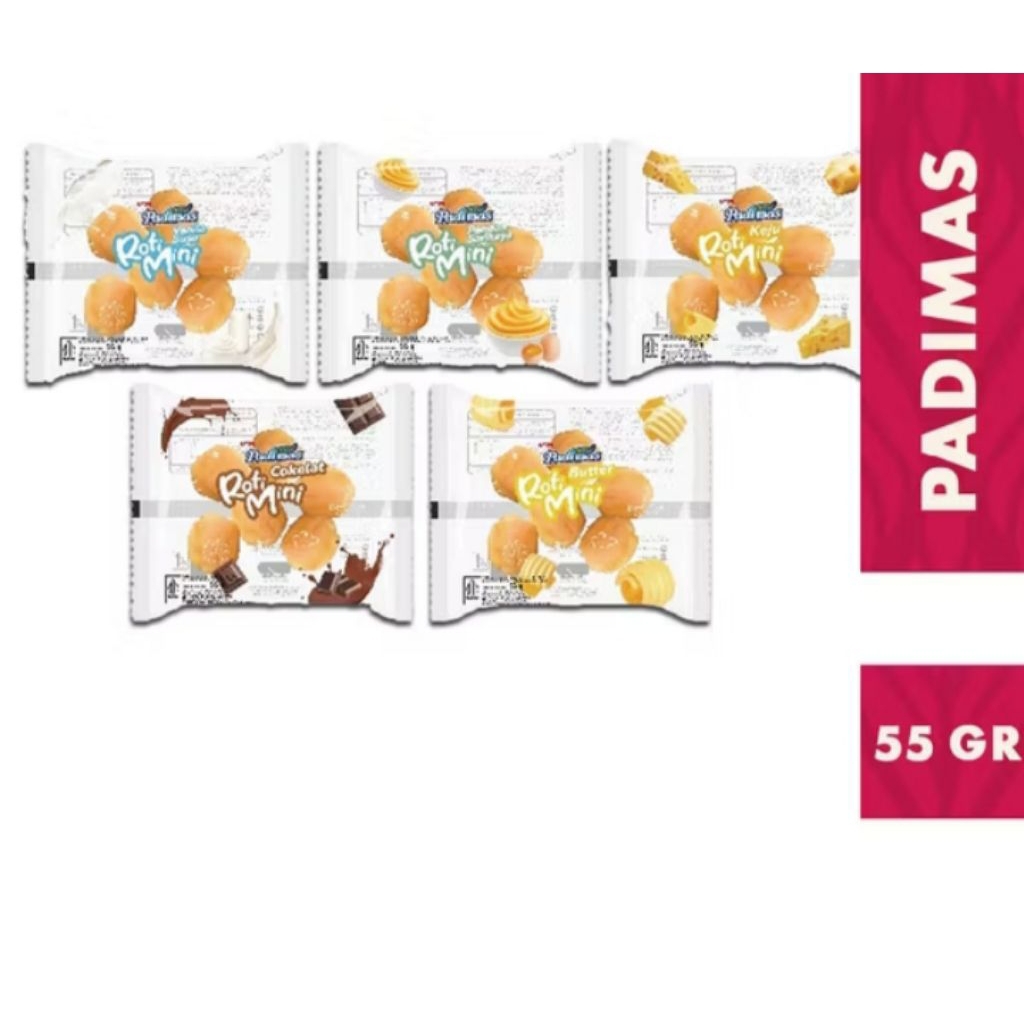 Padimas Roti Mini All Variant 55g 1 Pcs