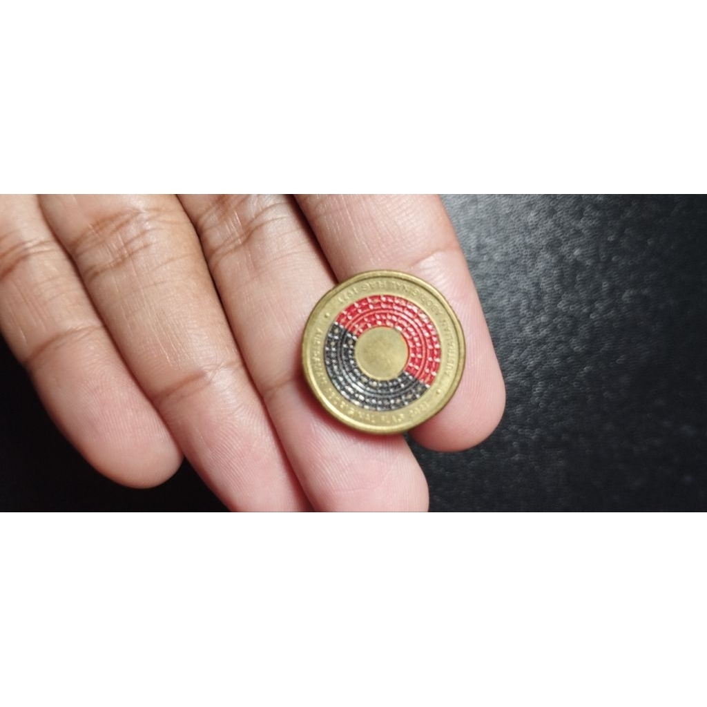 2 Dollars Australia Peringatan 50 Tahun Bendera Aborigin