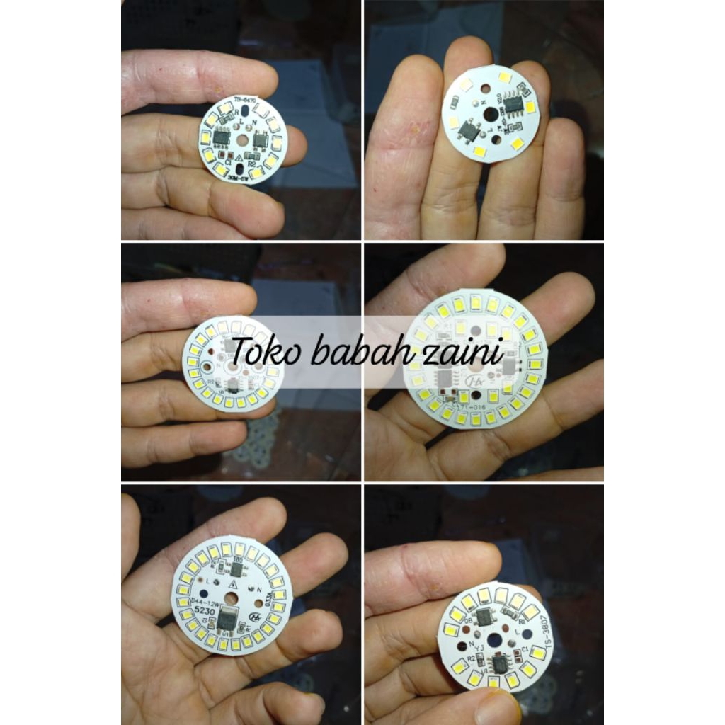 PCB Round LED 3-15WATT SMD 2835 Putih 6500K AC 220V
