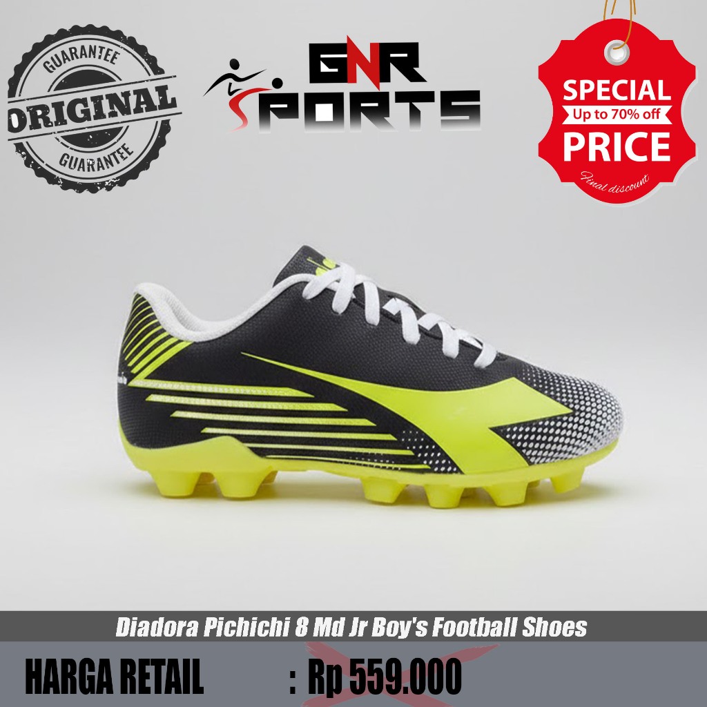 Sepatu Bola Anak Diadora Pichichi 8 Md Jr Boy's Football Shoes Original 100%