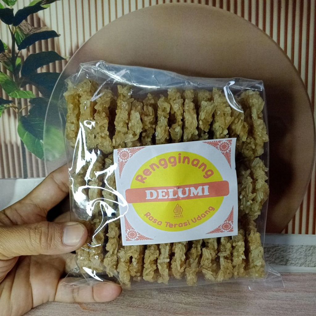 Rengginang rasa terasi udang ukuran mini isi 40 pcs/ rengginang terasi/ rengginang mentah/ rengginan