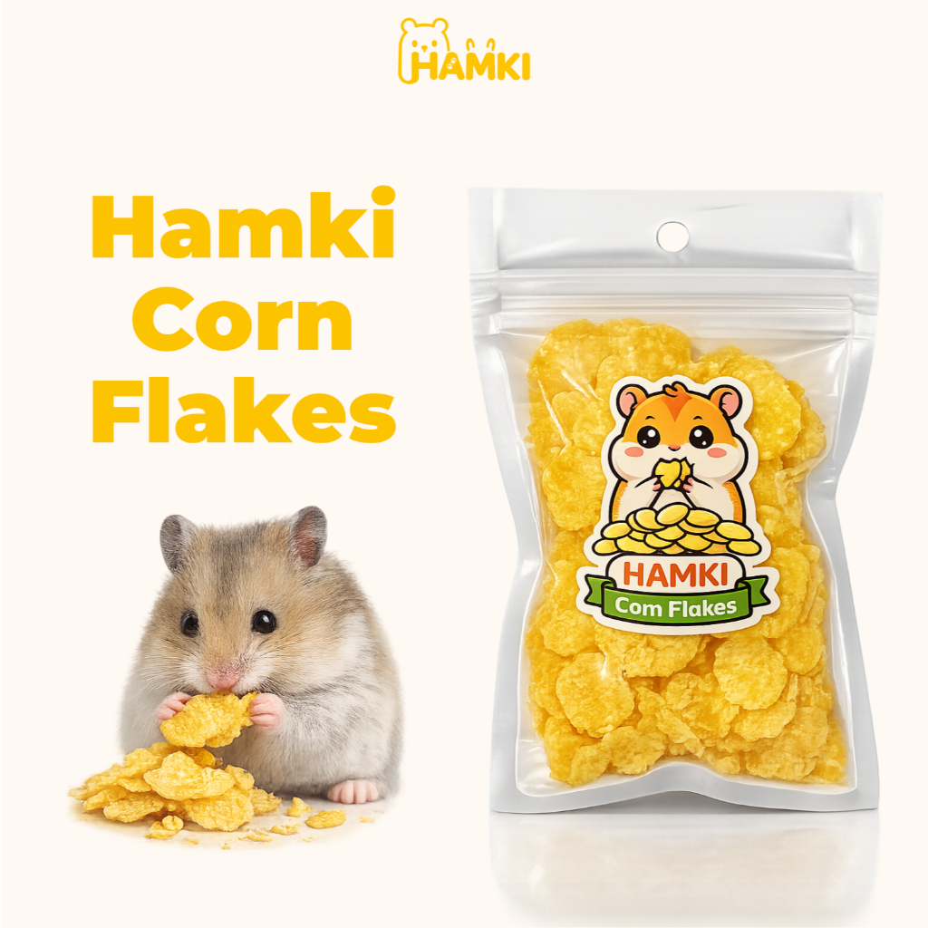 HAMKI Corn Flakes Hamster Snack Hamster Renyah Aman untuk Hamster Kecil & Dewasa