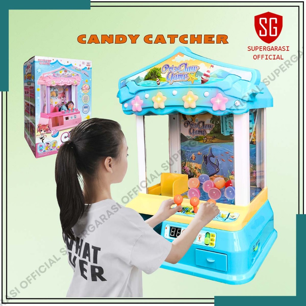 Mainan Mesin Capit Boneka Bola Candy Catcher Claw Machine Ukuran Besar
