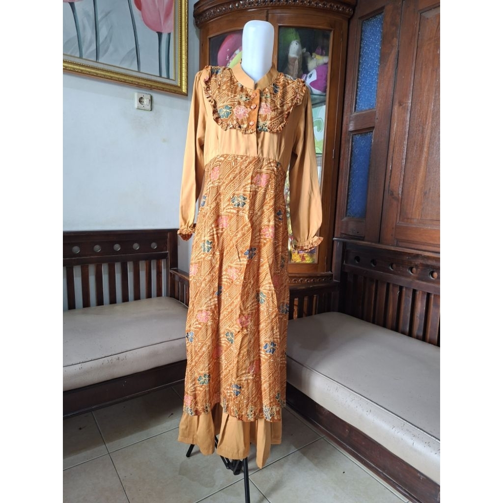 Preloved Gamis Batik Sutera (Set Batik Couple)