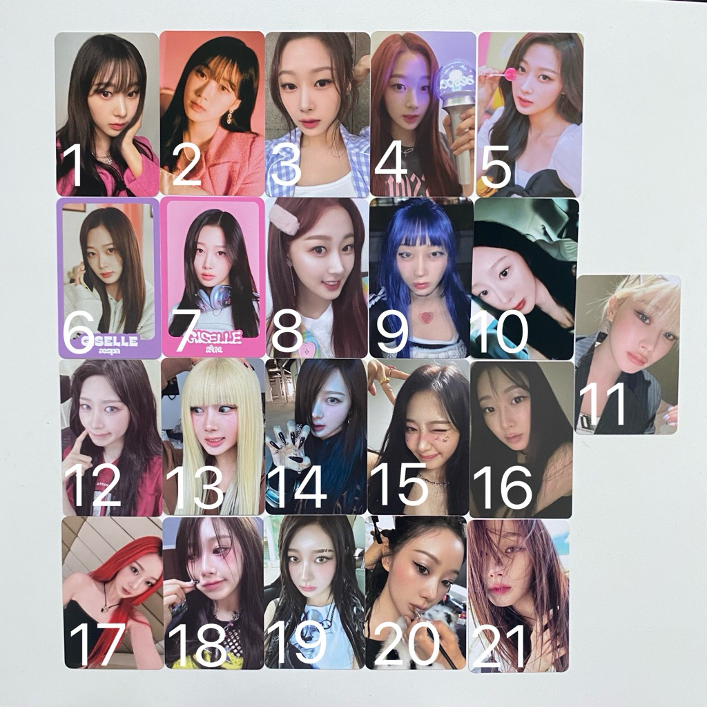 PC GISELLE AESPA OFFICIAL PHOTOCARD ALBUM SG22 SELCA CONCEPT KONSEP PINK CHRISTMAS LIGHTSTICK OH CAN