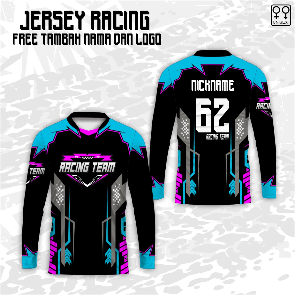 Jersey Racing Team kaos baju balap kaos motorcross lengan panjang