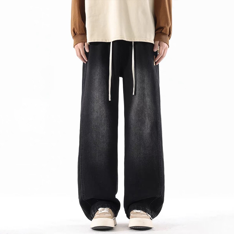 Celana jeans pria  retro Celana panjang jeans pria korean style pria terbaru baggy jeans pria boyfri