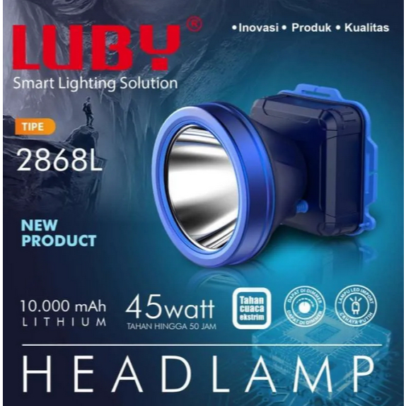Luby L-2868 Senter Kepala 45 watt 2868