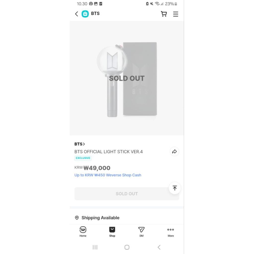 LIGHTSTICK BTS ARMYBOMB VER 4