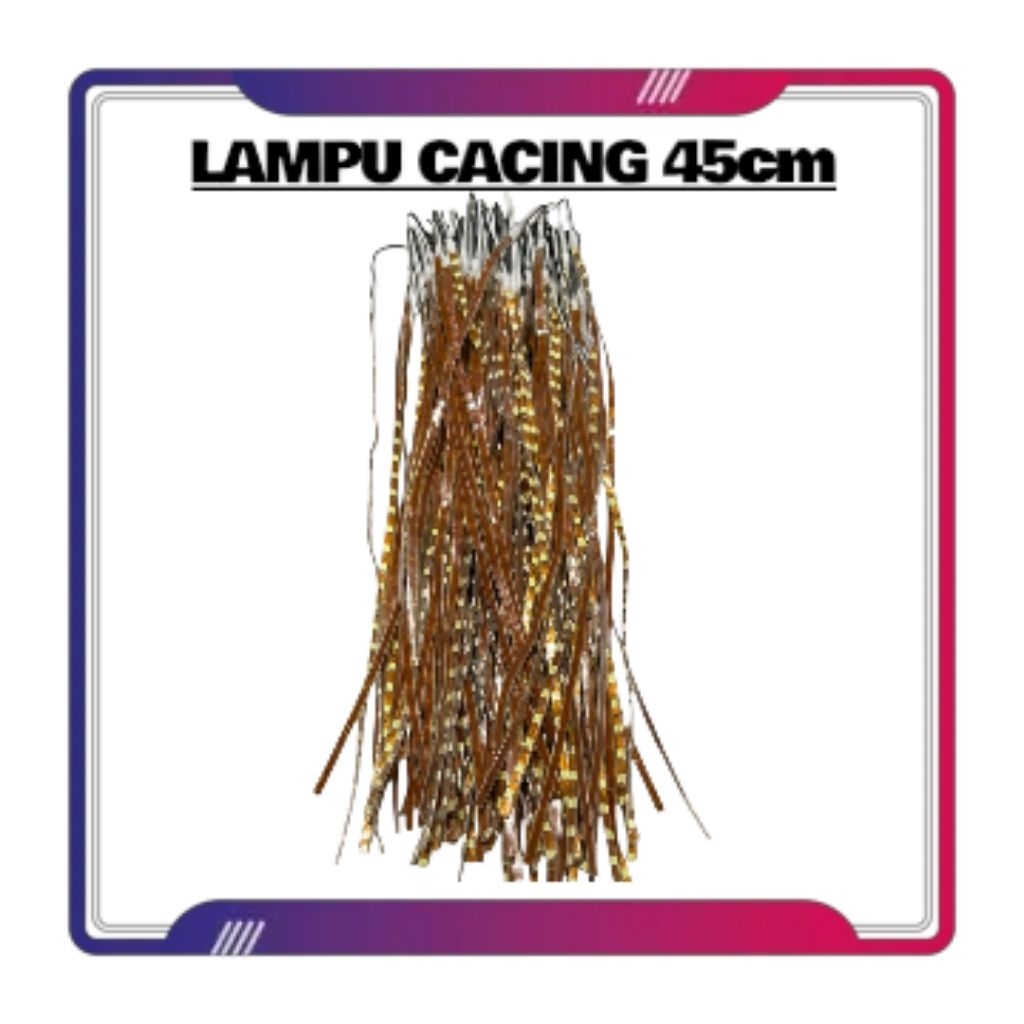 Lampu LED Cacing Cumi Alis 45cm Edisi Khusus Plat Nomor Warna Putih Berkualitas Lampu Cacing Lampu C