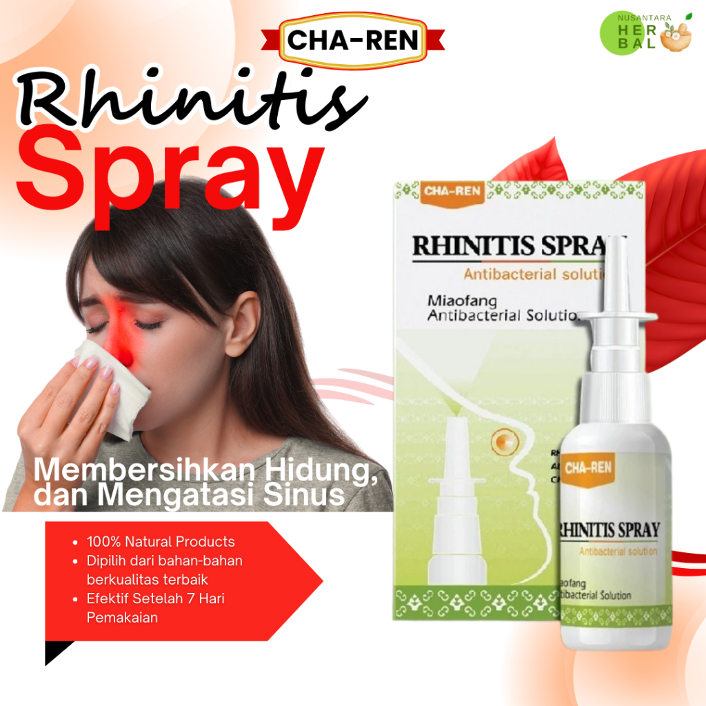 CHA-REN Obat Semprot Hidung Herbal CHA-REN Rhinitis Spray Atasi Sinus Pilek & Alergi Nafas Lega