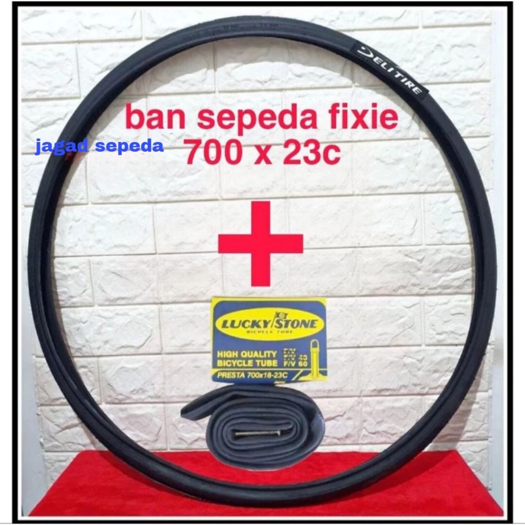 Ban sepeda fixie 700 x 23c ban luar dalam cocok untuk semua sepeda fixie 700 x 23c