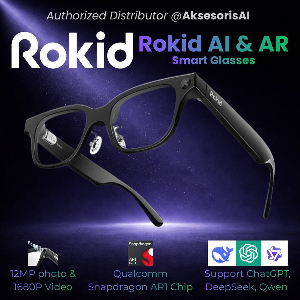 ROKID Smart Glasses AI & AR Smart Wearable Rokid Glasses Smart AI & AR Glasses dengan Teknologi
