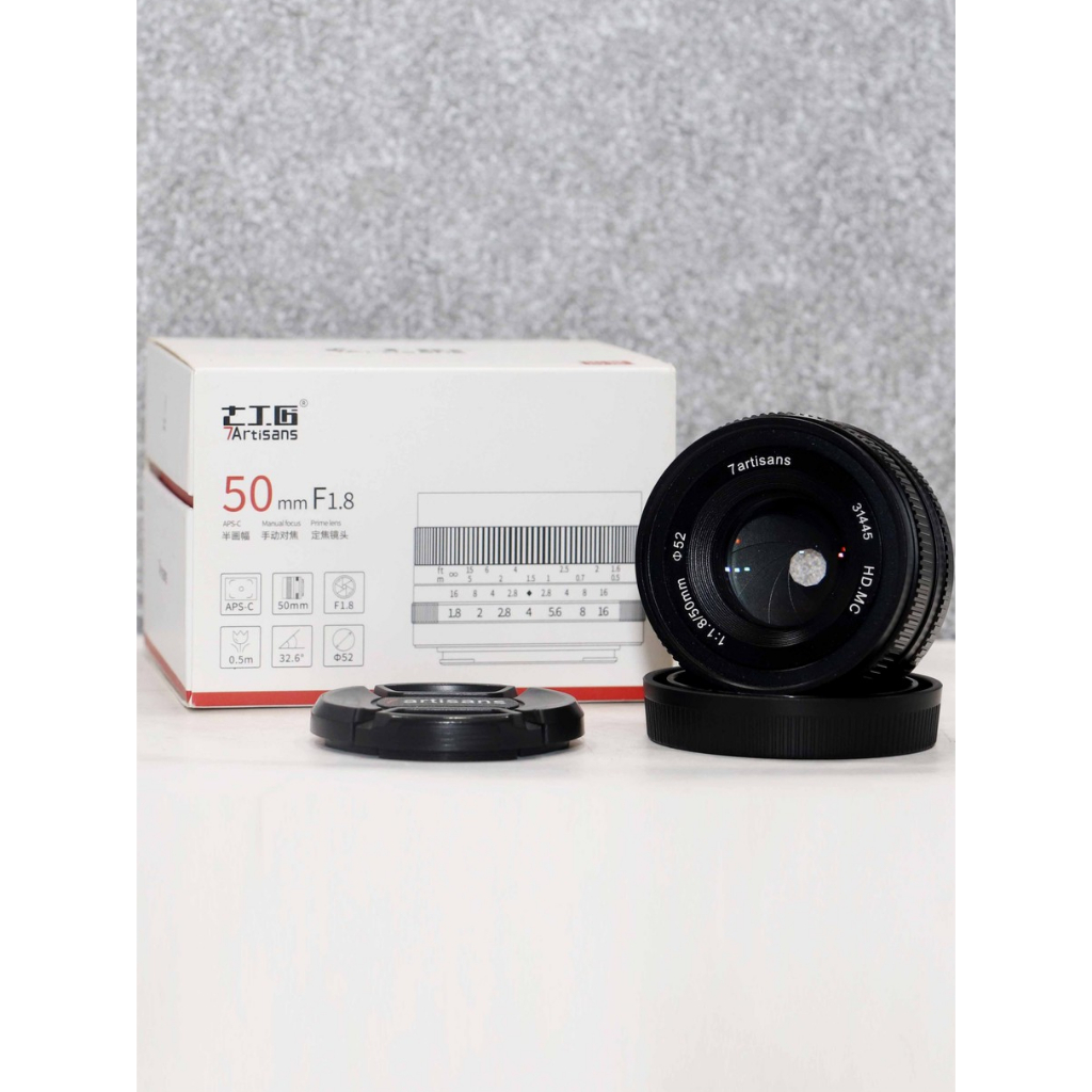 LENSA 7ARTISAN 50 f/1.8 - FOR CANON EOS M - LENSA MANUAL BEKAS - MULUS - NO JAMUR - SIAP PAKAI - COD