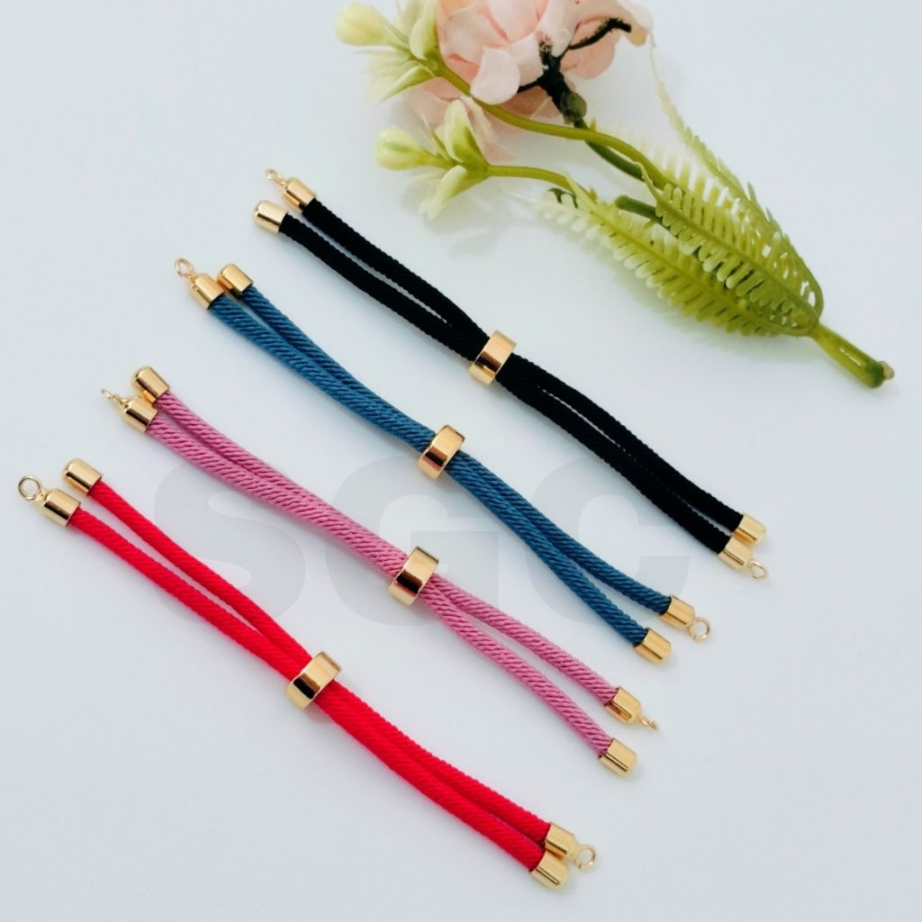 bahan charm gelang tali pandora model silang ukuran anak