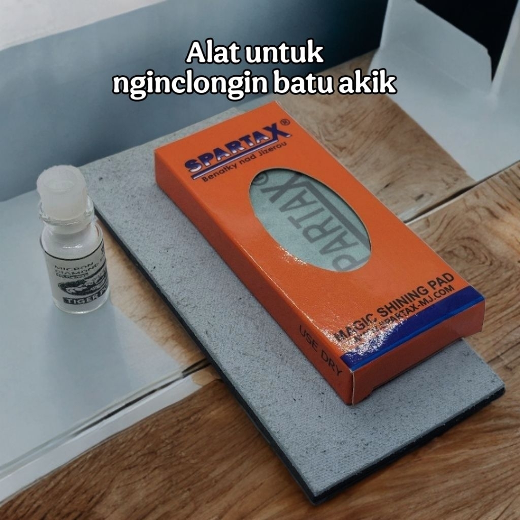 Paket Pengkilap Batu Akik Cincin / Spartax Bermerk Serbuk Intan Kulit Gosok BATU AKIK