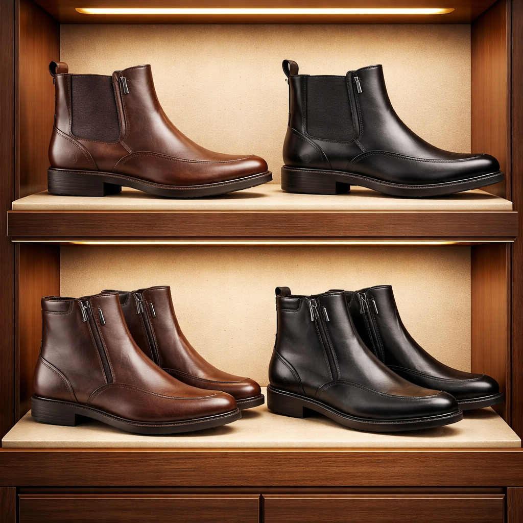 HM021 SEPATU BOOT HUSH PUPPIES BOOTS PRIA KERJA KANTOR BRANDED ORIGINAL COKLAT TUA