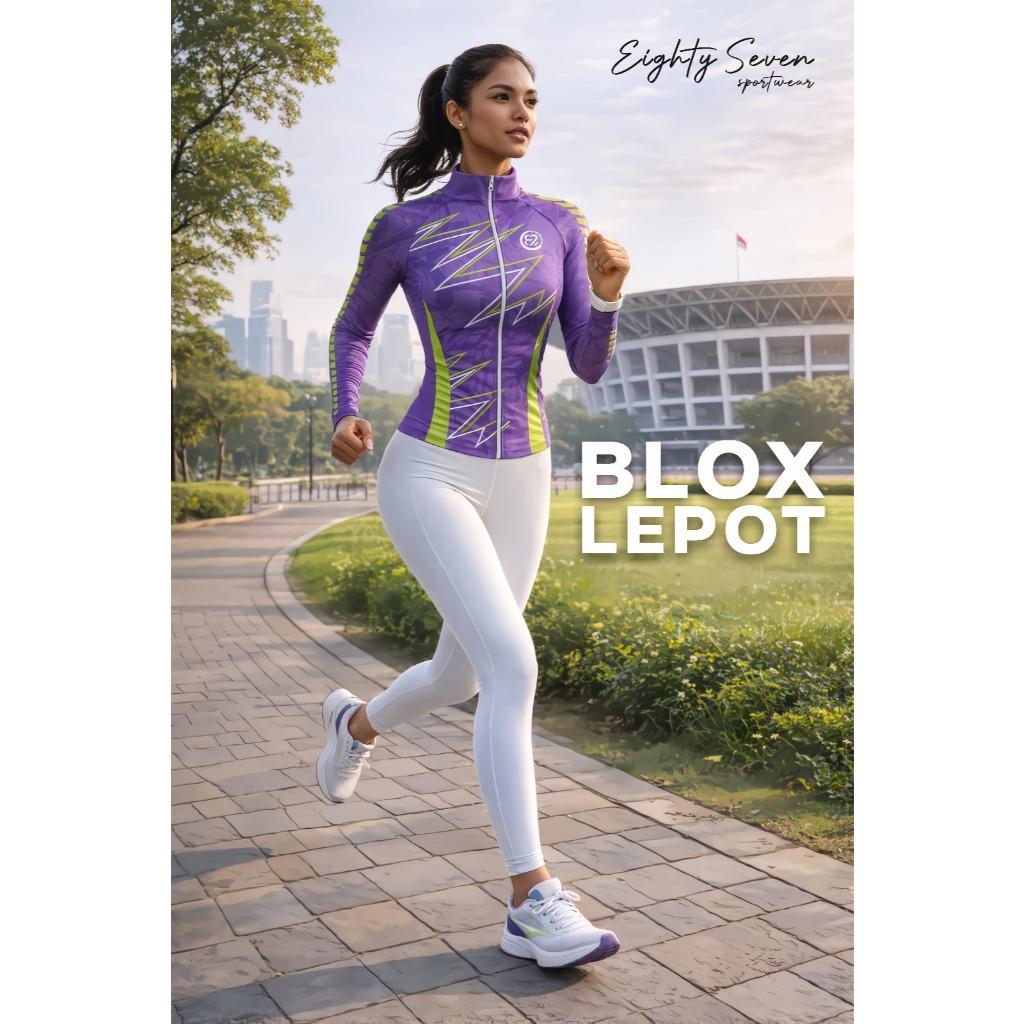 New 87SportWear Atasan Jaket ketat Pakaian Olahraga Aerobic/Zumba/Senam/Gym