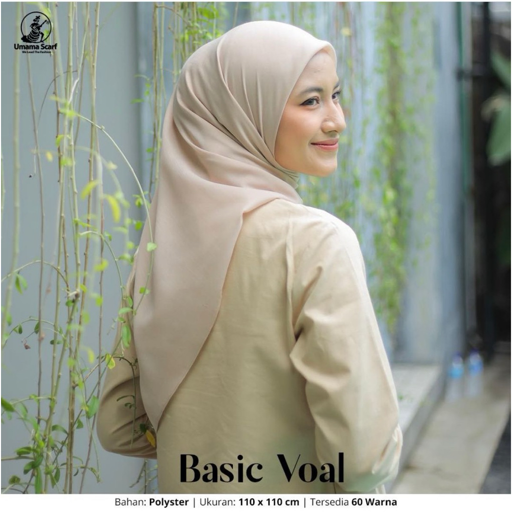 Hijab Segi Empat Umama Basic Voal | Hijab Katun Segi Empat Umama