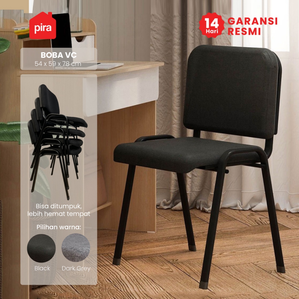 PIRA WORK -  BOBA VC Kursi Meeting / Kursi Susun / Kursi Hadap / Kursi Kantor / Kursi Kerja / ISO Ch