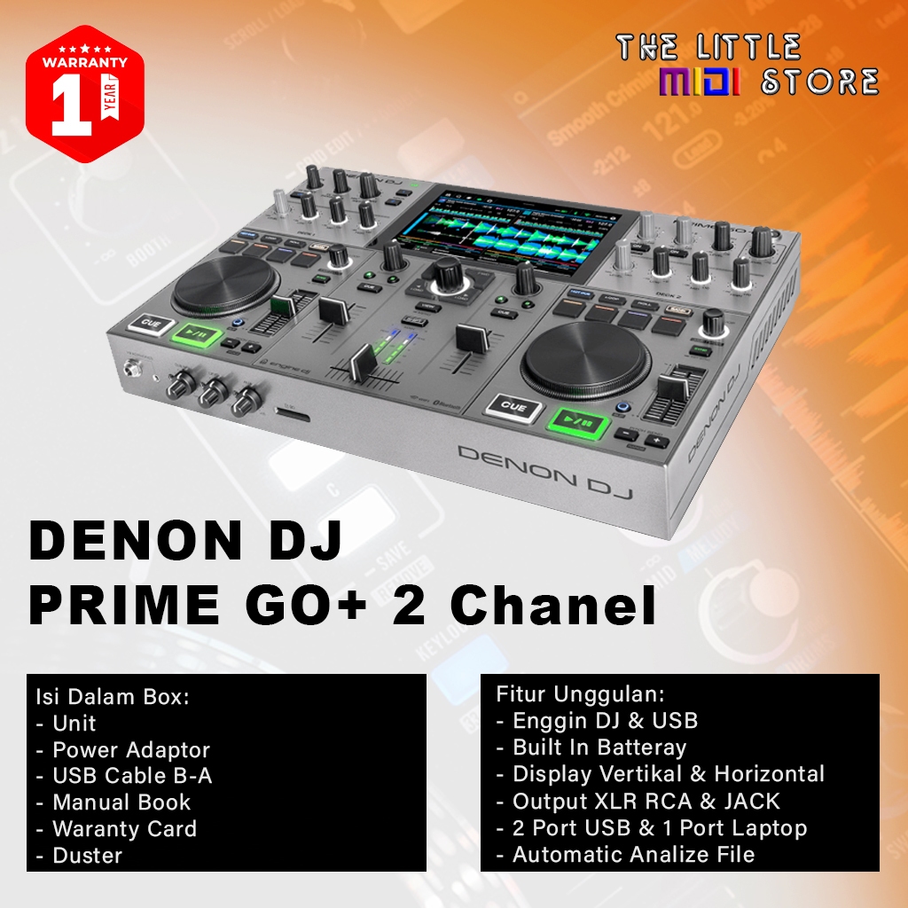 Denon DJ Prime Go+ | Dj Controller PRIMEGO PRIME-GO Plus
