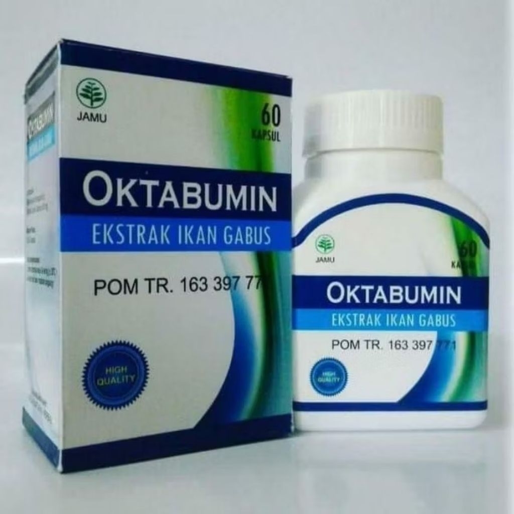 Oktabumin kapsul ikan kutuk ala procena pro albumin vitabumin oktabumin