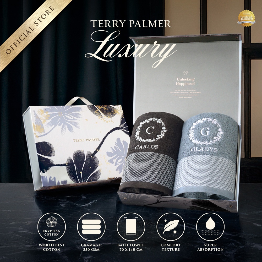 Terry Palmer Luxury - Vivien (Handuk Couple Set) / Handuk Seserahan / Kado Pernikahan / Souvenir / H