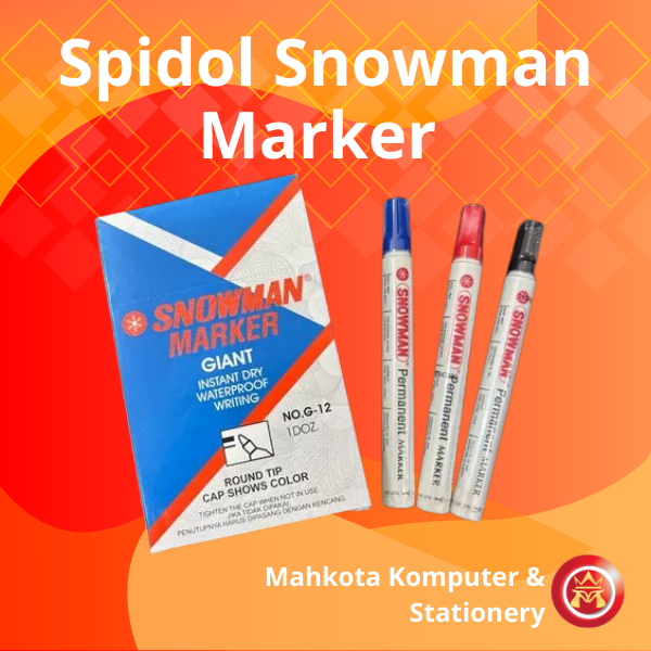 Spidol Snowman Marker Permanent - 1 kotak