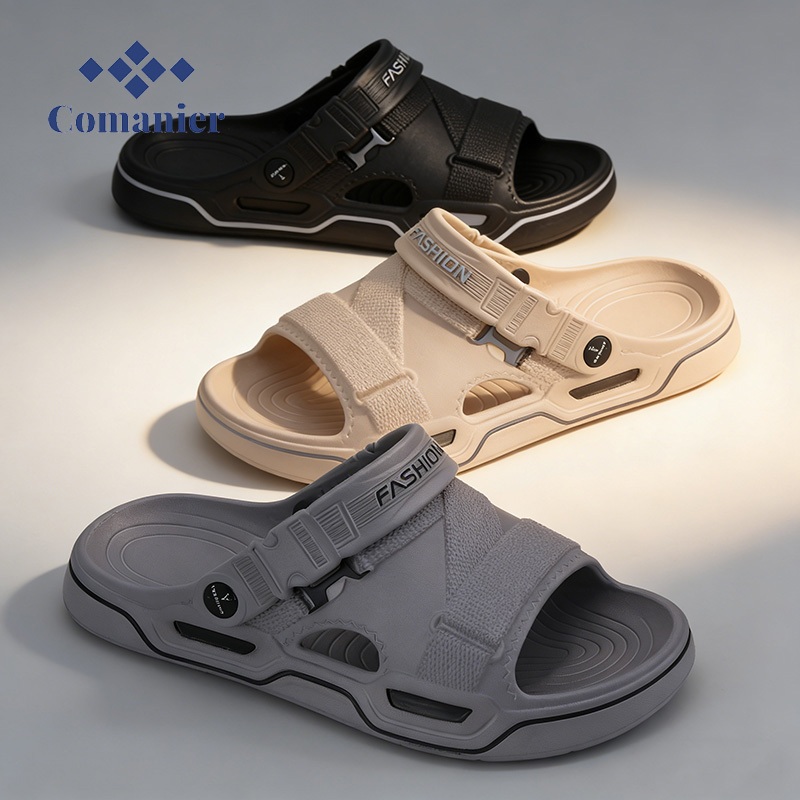 Comanier Sandal Selop Pria Terbaru EVA Sepatu Sendal Pria Kekinian Dewasa Cowok Casual Anti Slip