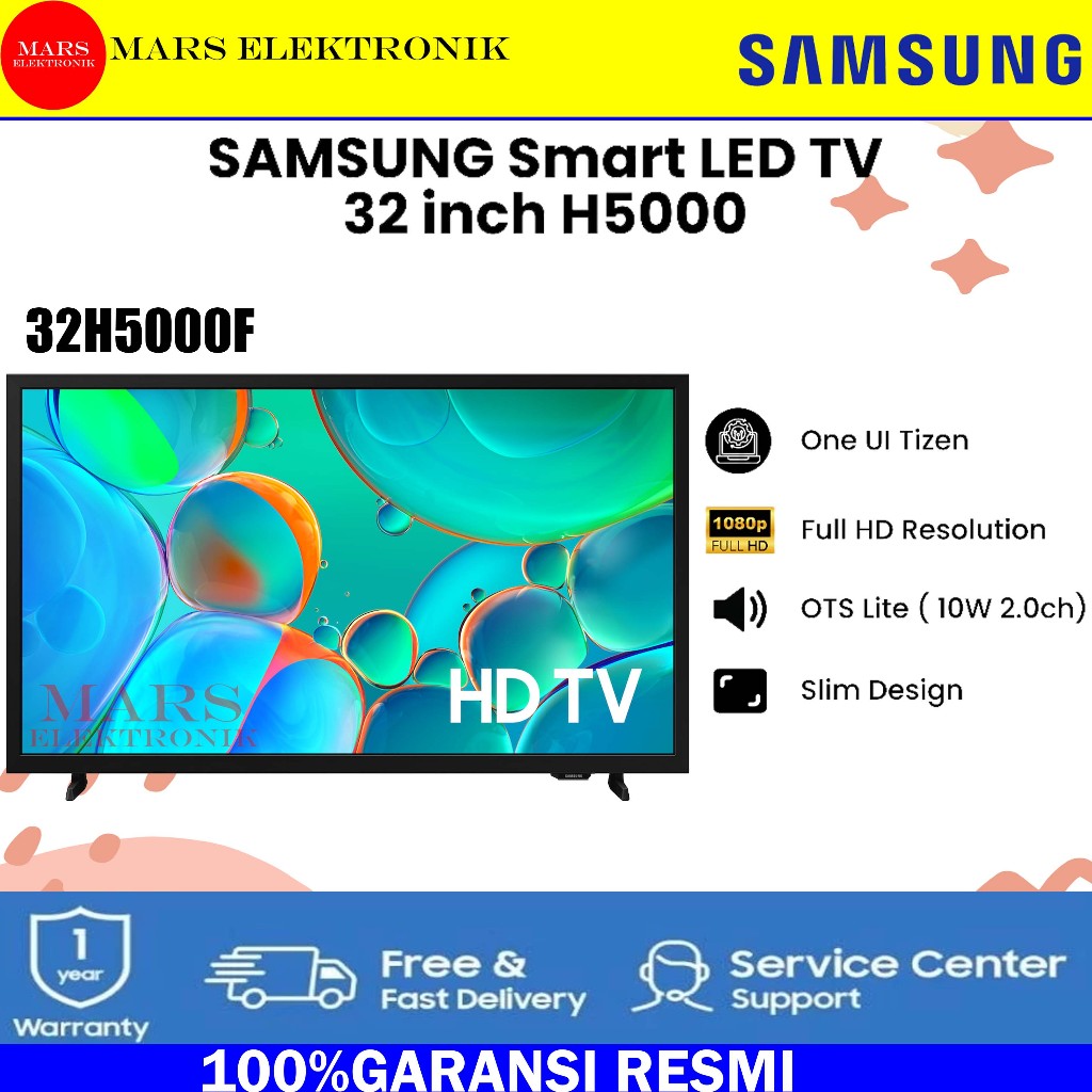 SAMSUNG SMART TV 32 INCHI 32H5000F - 32 INCHI HD SMART TV - READY