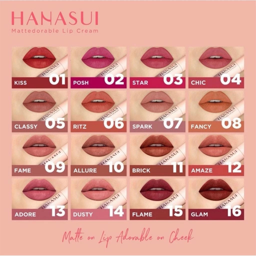 Lipcream Hanasui Matte Tahan Lama // hanasui lipcream matte