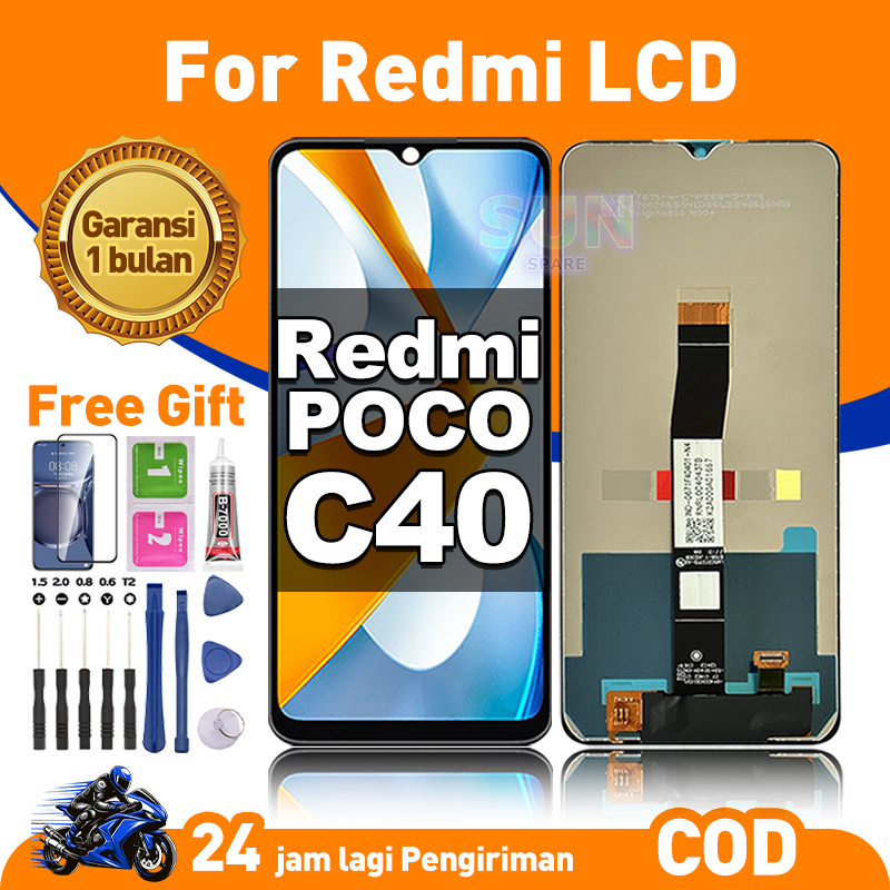 LCD For POCO C40 Fullset HP Touchscreen untuk Glass Touch Screen Digitizer COD