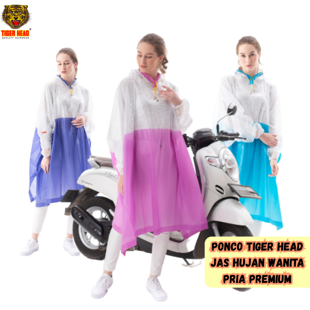 JAS HUJAN WANITA PRIA PREMIUM PONCO BATMAN GEMINI PONCO TIGER HEAD