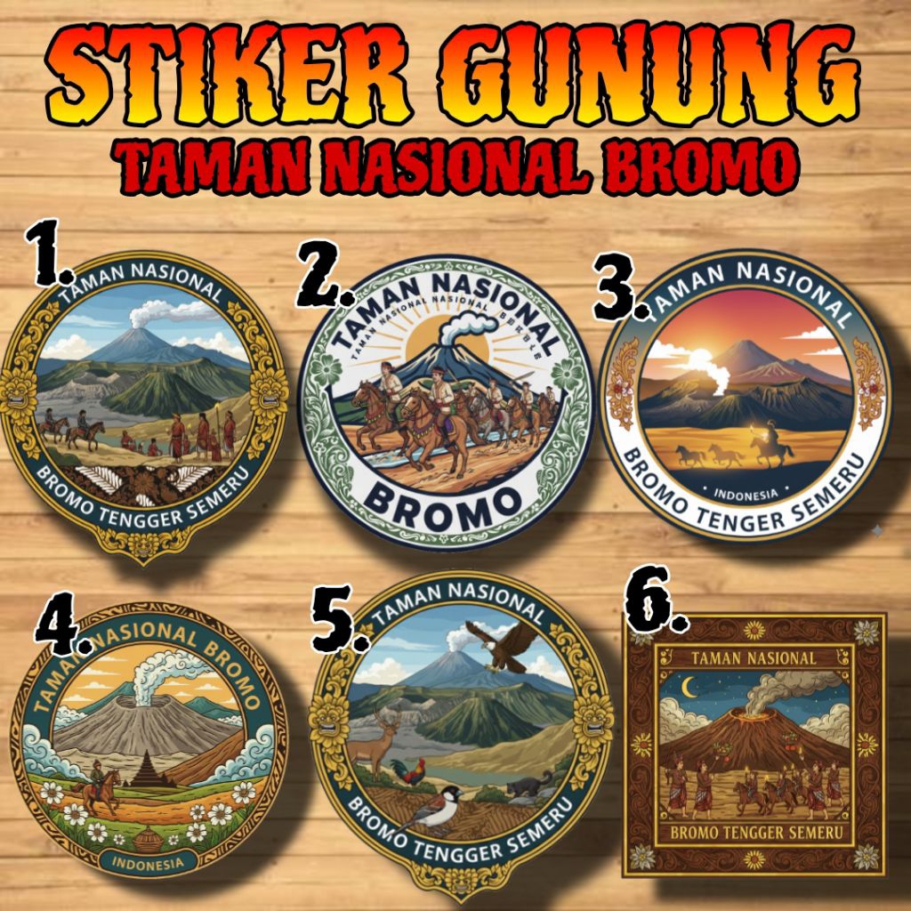 STIKER GUNUNG BROMO || STIKER TAMAN NASIONAL GUNUNG BROMO