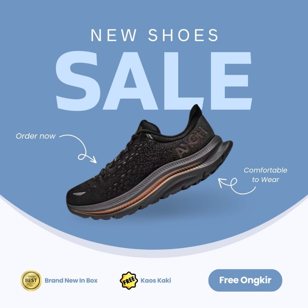 Sepatu Lari Kawana Black Gold Running Shoes