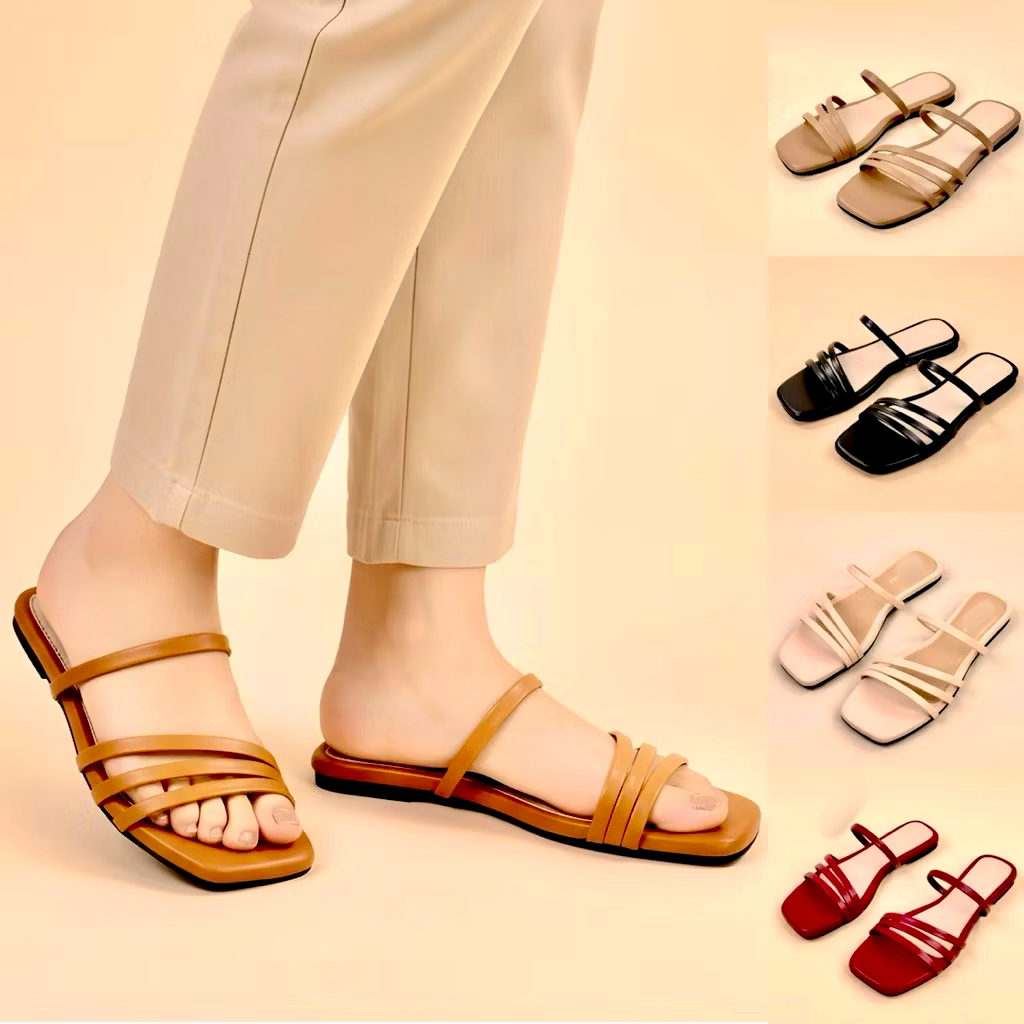 SS Sandal Teplek Tali Rindi Korean style Promo Termurah Berbagai Warna Size 36-40