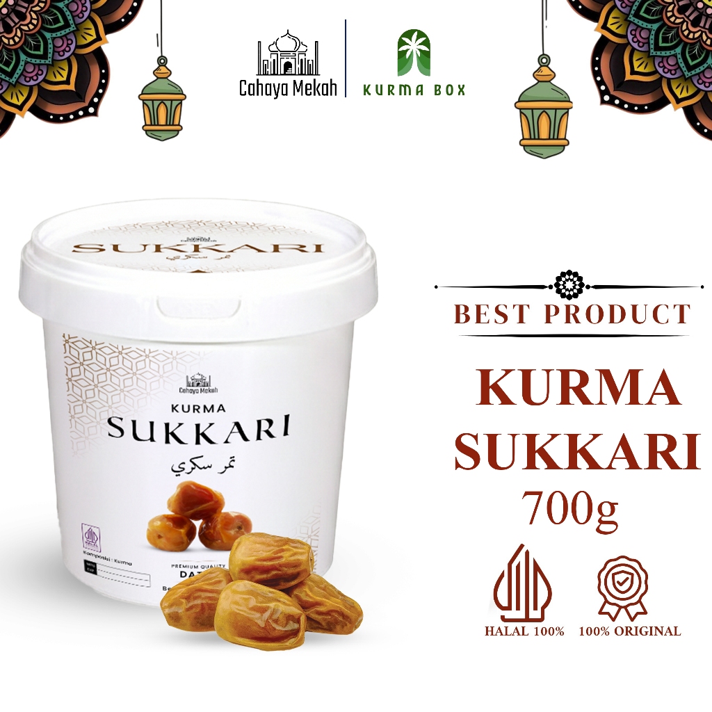 Cahaya Mekah Kurma Sukari Ember 700gr Kurma Raja Sukari
