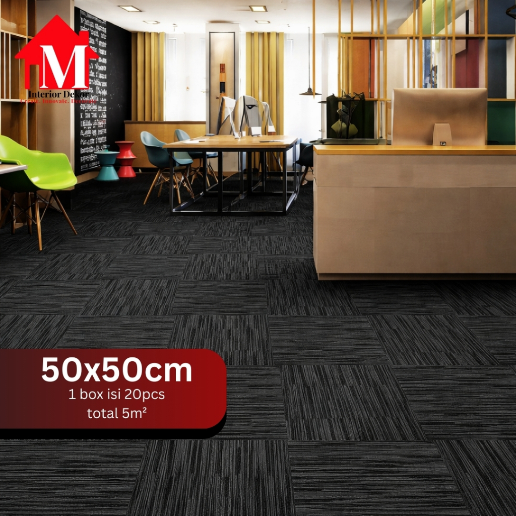 MDEKOR - Karpet Tile Sunset | Karpet Kantor Isi 20 Pcs Per Box | Harga Adalah Per Box