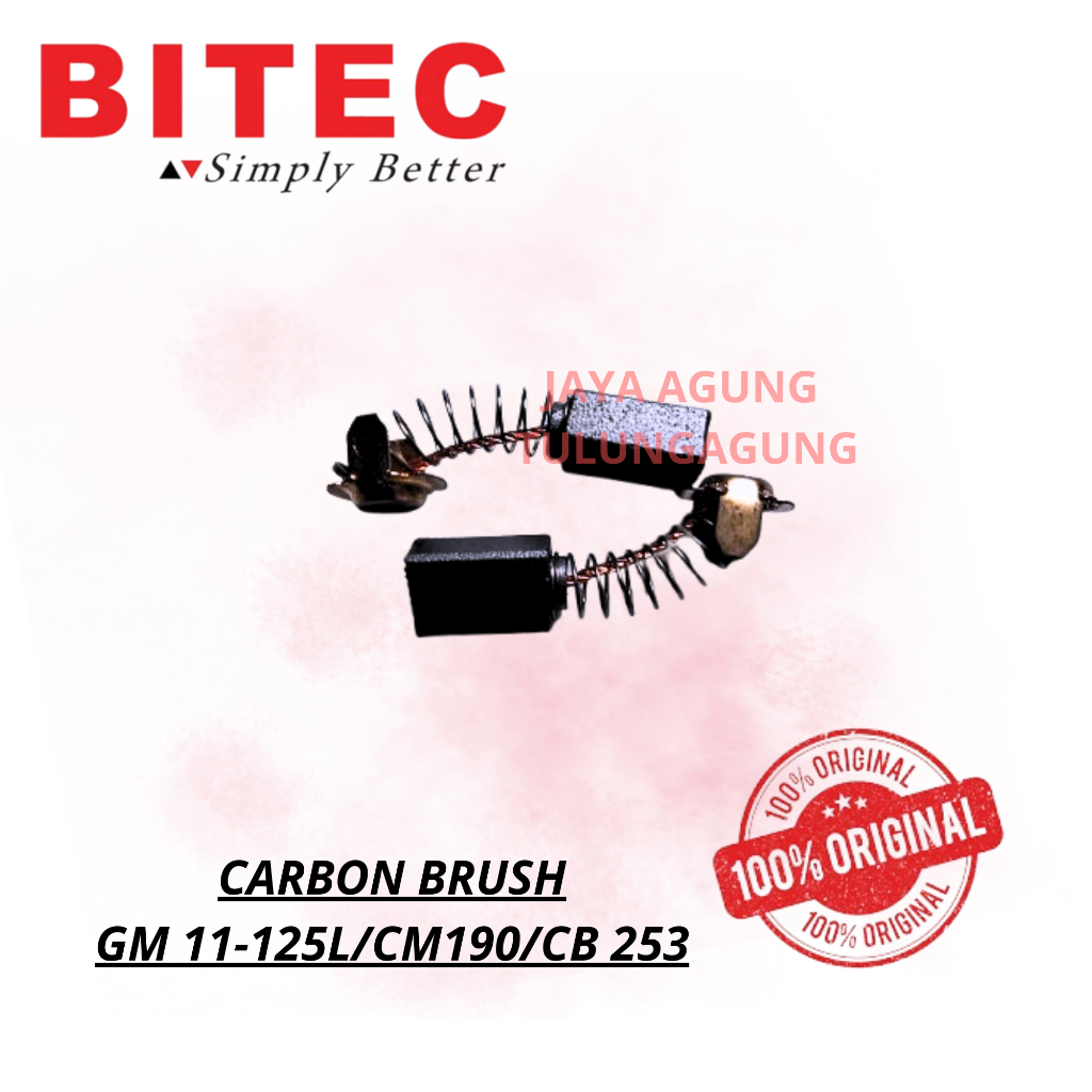 BITEC CARBON BRUSH GM 11-125L/CM190/CB253 / BROSTEL GERINDA BITEC GM 11-125L / ARANG/SPUL GERINDA BI