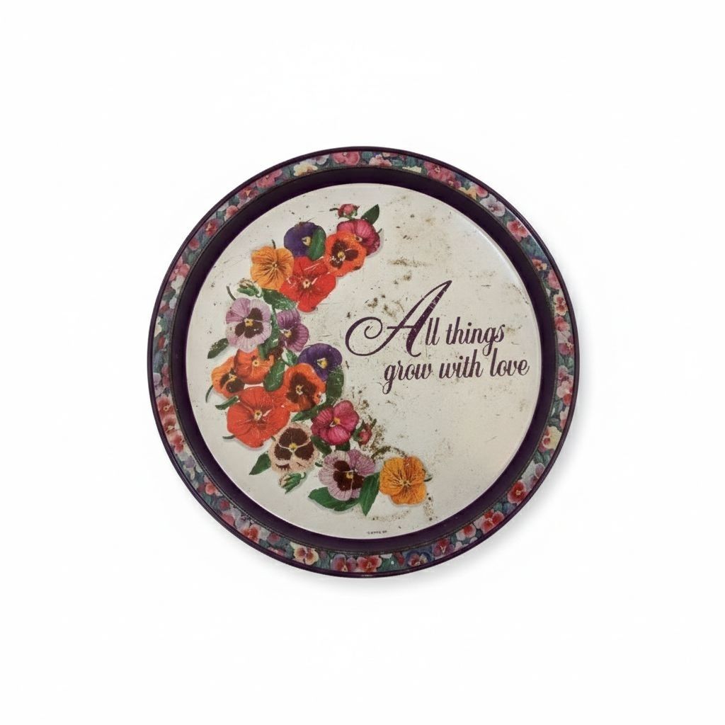 DEKORASI RUMAH PAJANGAN  NAMPAN ALUMUNIUM VINTAGE