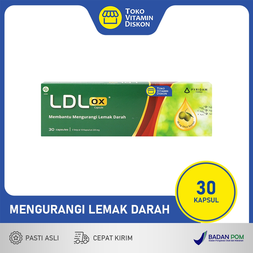 PYRIDAM FARMA LDLOX 30 CAPSULES | SUPLEMEN KESEHATAN JANTUNG, ANTIOKSIDAN