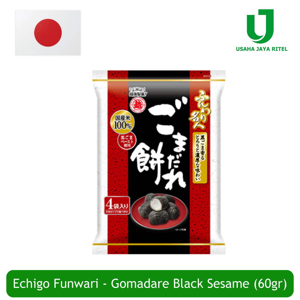 Echigo Seika Funwari Gomadare 60g - Mochi Puff Beras Lumer - Snack Jepang