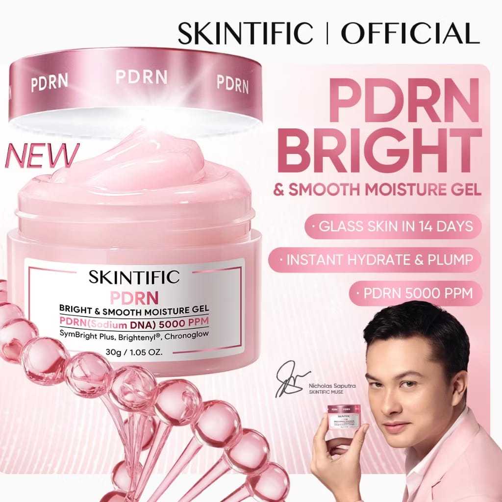 SKINTIFIC-PDRN Bright & Smooth Moisturizer – Brightening & Hydrating Cream Wajah untuk Semua Jenis K