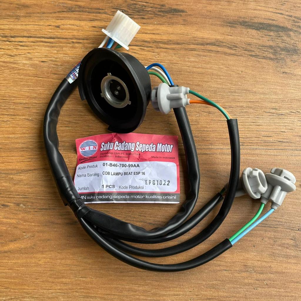 WIN Fitting Lampu Depan Honda Beat ESP 2016 - 2019 | Beat Street - Kabel Socket Lampu Depan Kualitas
