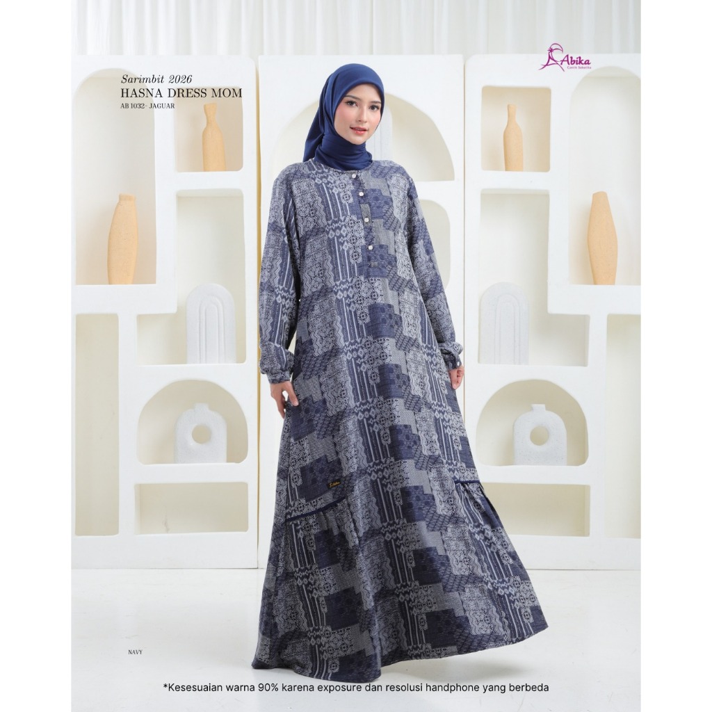Couple Abika Gamis & Koko / HASNA HASAN - NAVY / Fashion Muslim Terbaru